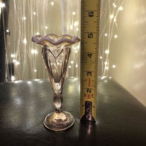 Westmoreland glass pink opalescent circa 1920 bud/posy vase
